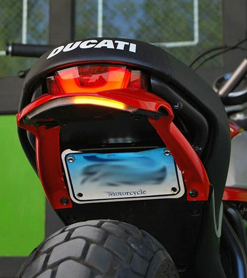 NEW RAGE CYCLES ICURB-WFE Fender Eliminator Kit for Ducati Scrambler - LED Tail Light & License Plate Mount