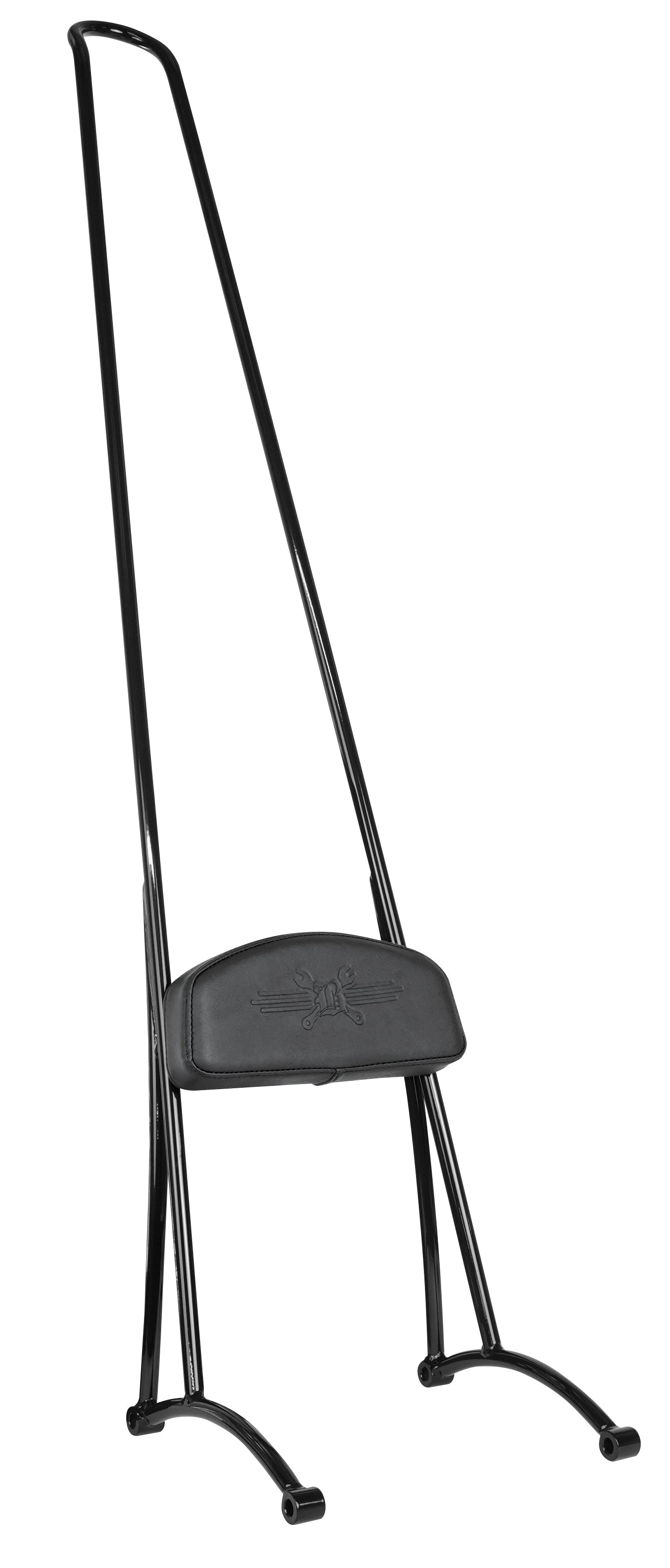 Burly Brand Stupid Tall Sissy Bar with Back Pad for Harley Davidson XL and Sportster Models