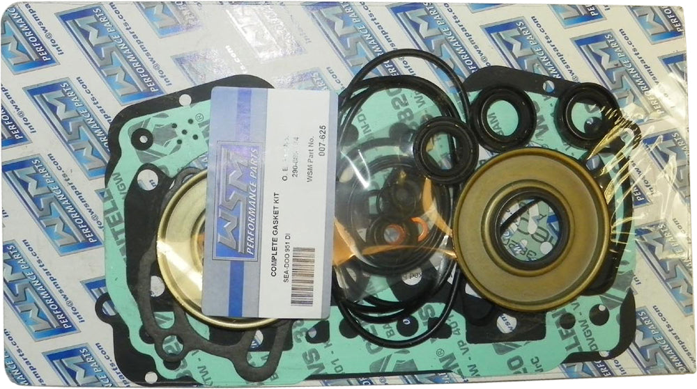 WSM Complete Engine Gasket Kit for Sea-Doo GTX, RX, LRV, and 3D Models with Part Number 007-625