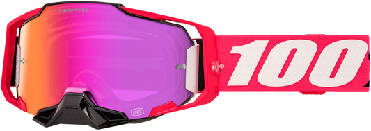100-Percent Armega Hiper Goggle with Mirror Red Lens – Offroad Impact-Resistant Eyewear