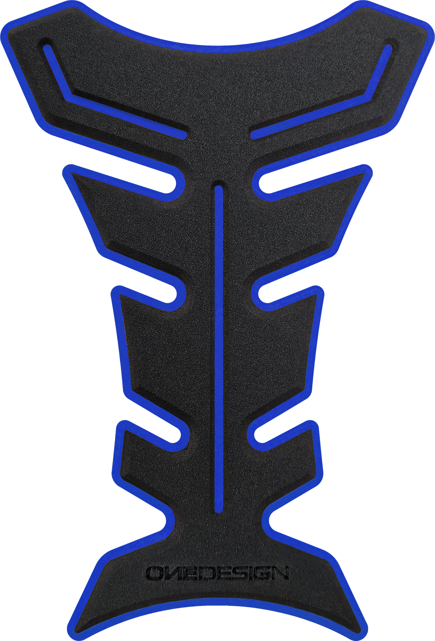 ONE EMBLEMS HDF9B Black and Blue Gas Tank Pad for Street Motorcycles