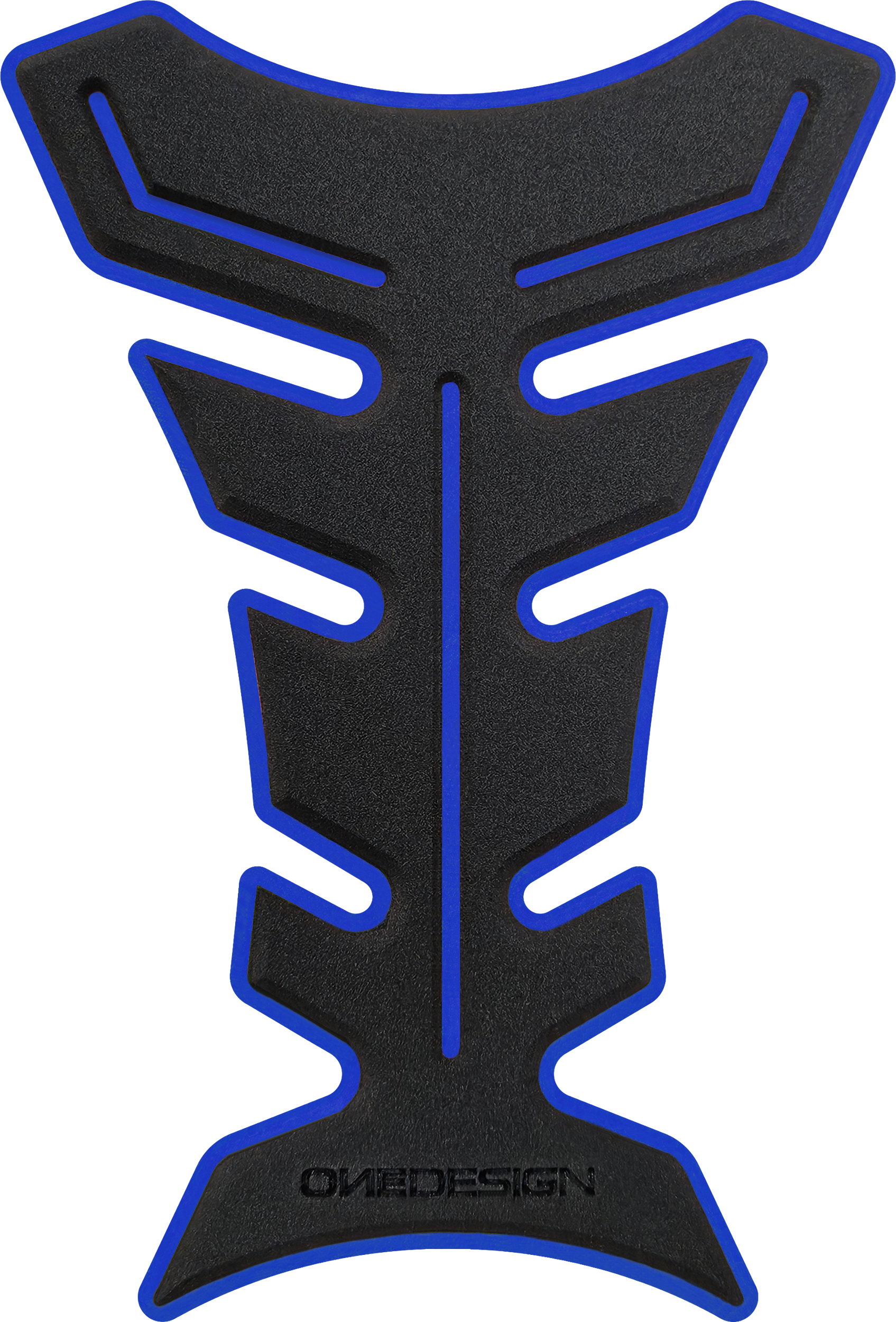ONE EMBLEMS HDF9B Black and Blue Gas Tank Pad for Street Motorcycles