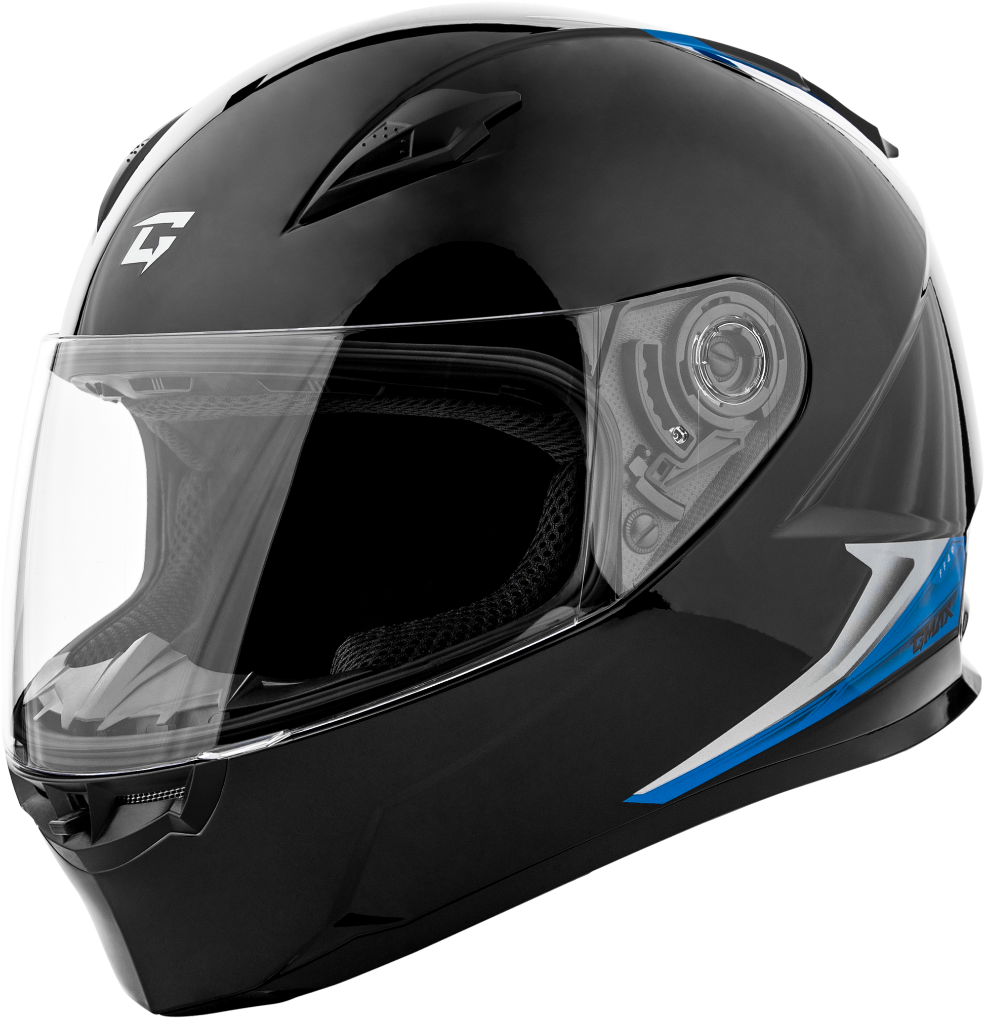 GMAX FF-49 Street Series Full-Face Helmet in Black/Blue, 2X-Large