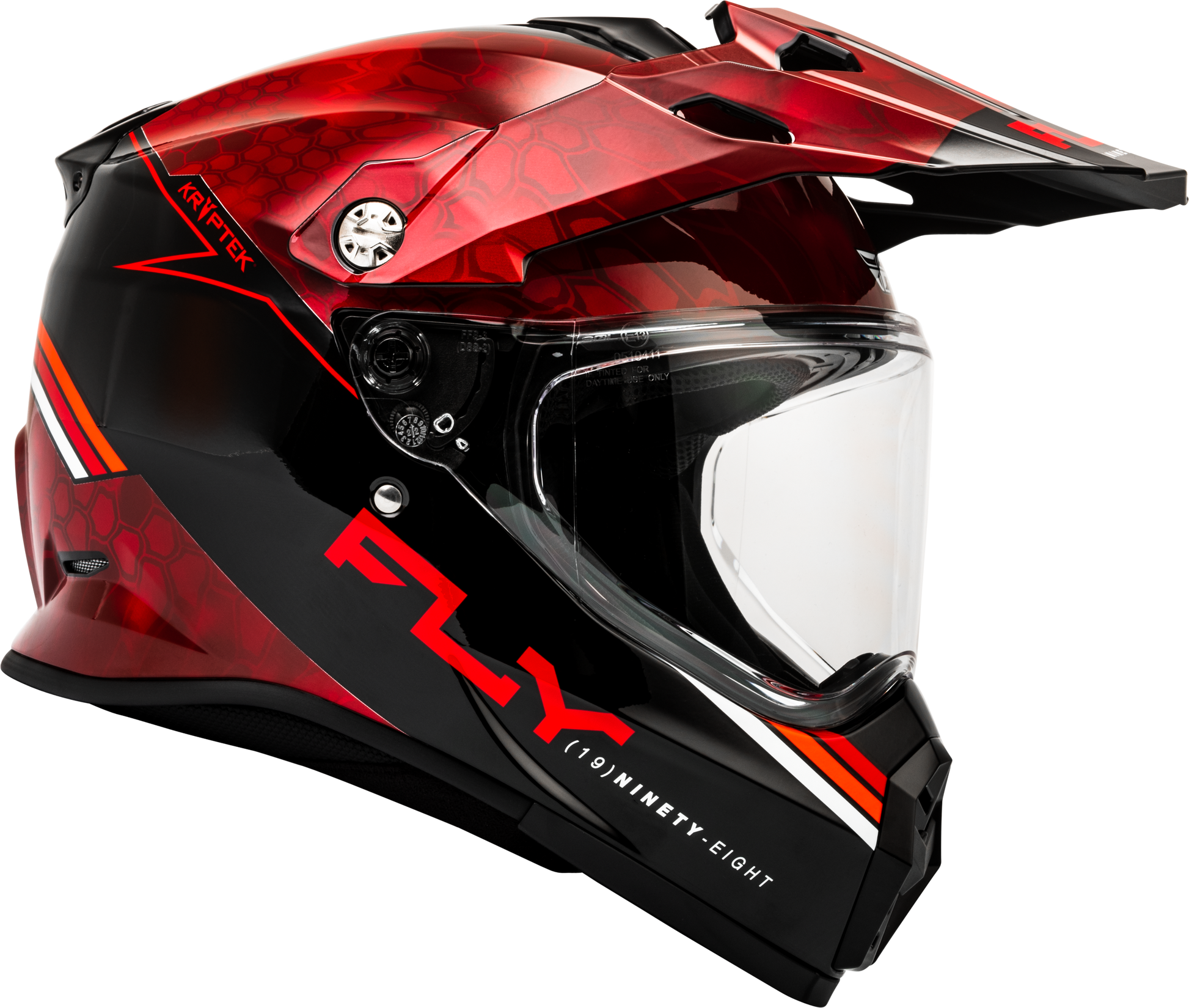 Fly Racing Trekker Kryptek Conceal Helmet X-Small in Red/Black – Offroad Full-Face Protection