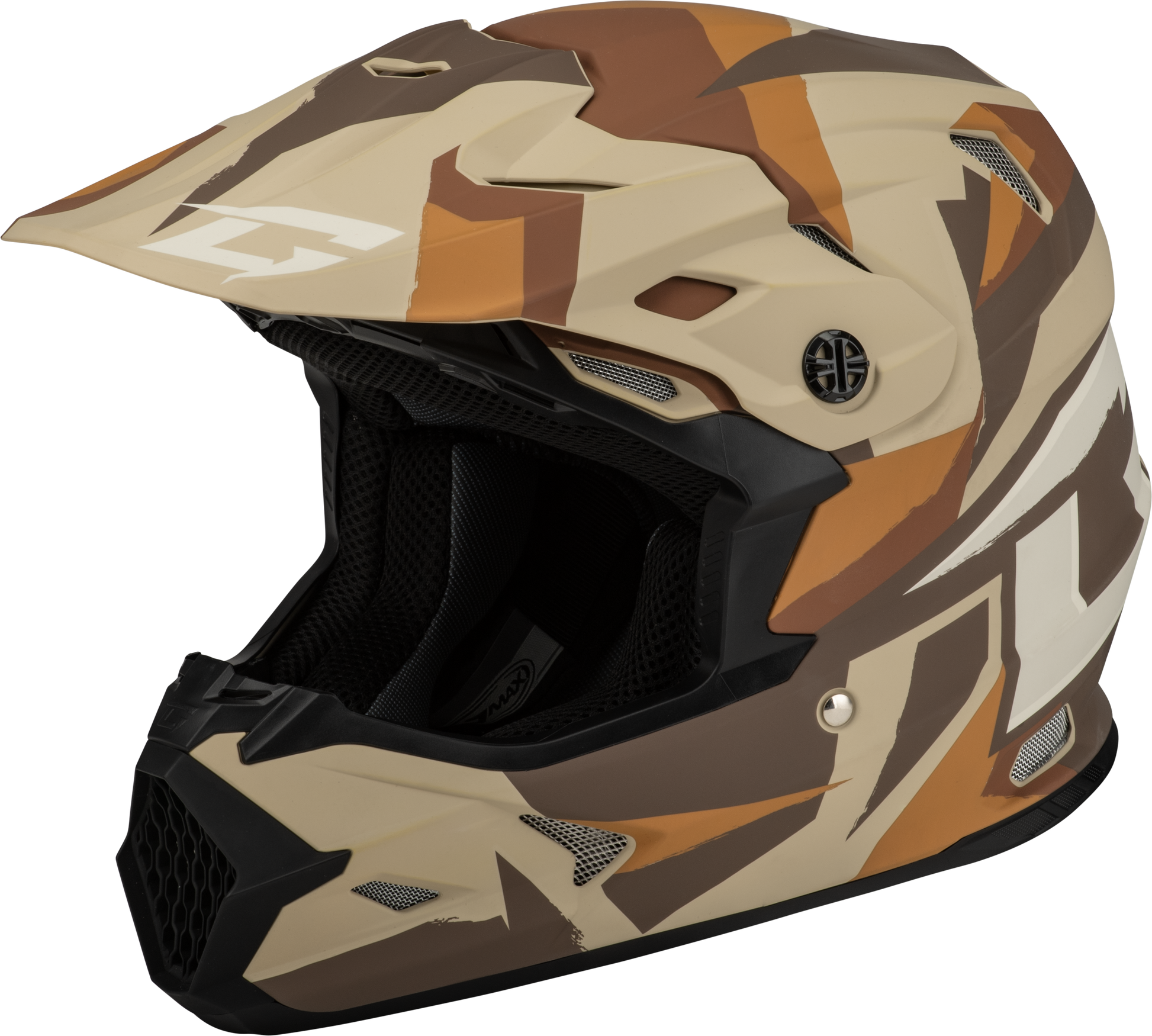 GMAX MX-96 Off-Road Helmet with MIPS System - Matte Brown/Tan/White, X-Small