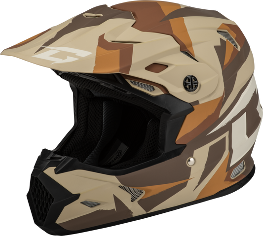 GMAX MX-96 Off-Road Helmet with MIPS System - Matte Brown/Tan/White, X-Small