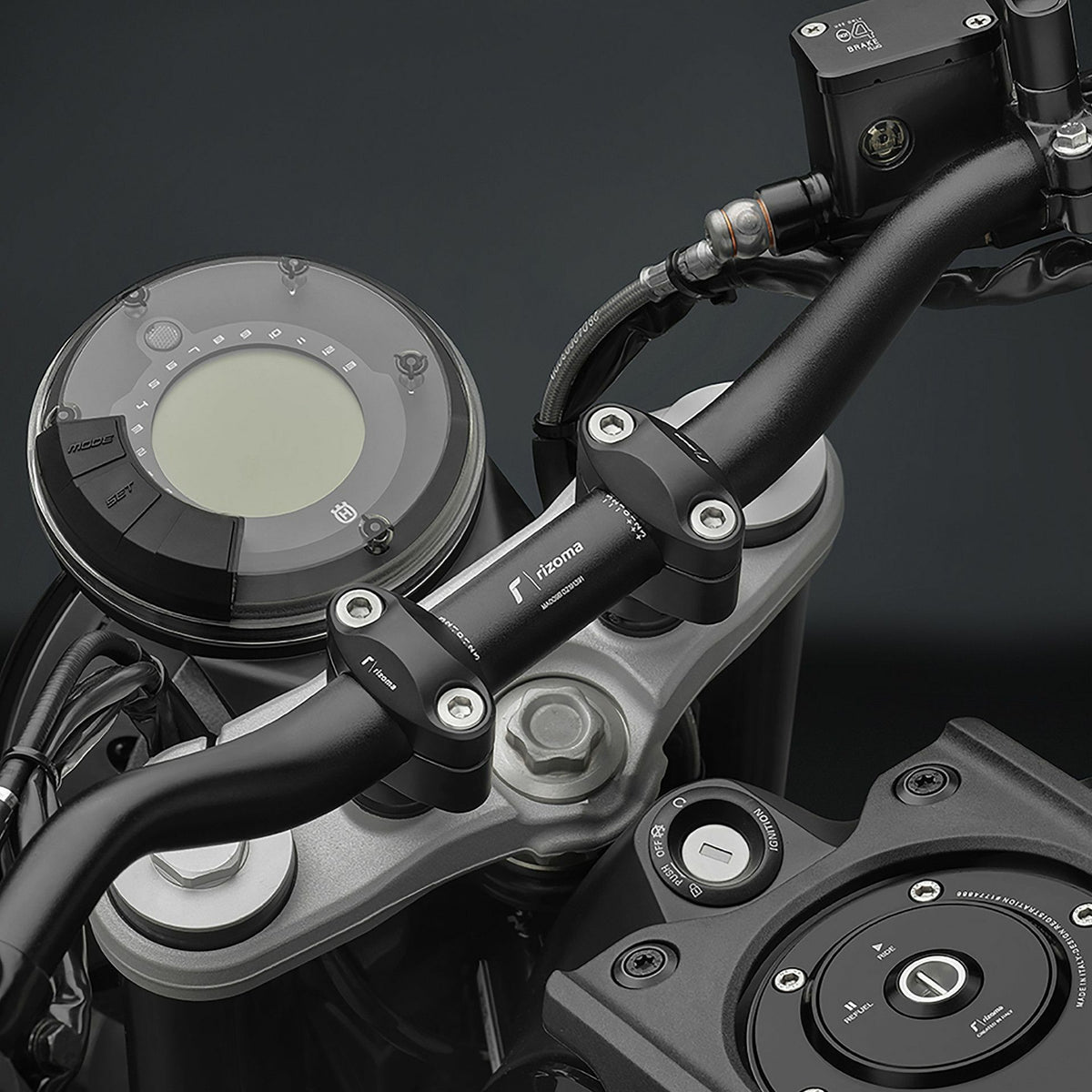 Rizoma Tapered Black Handlebars Part MA009B for Street Bikes