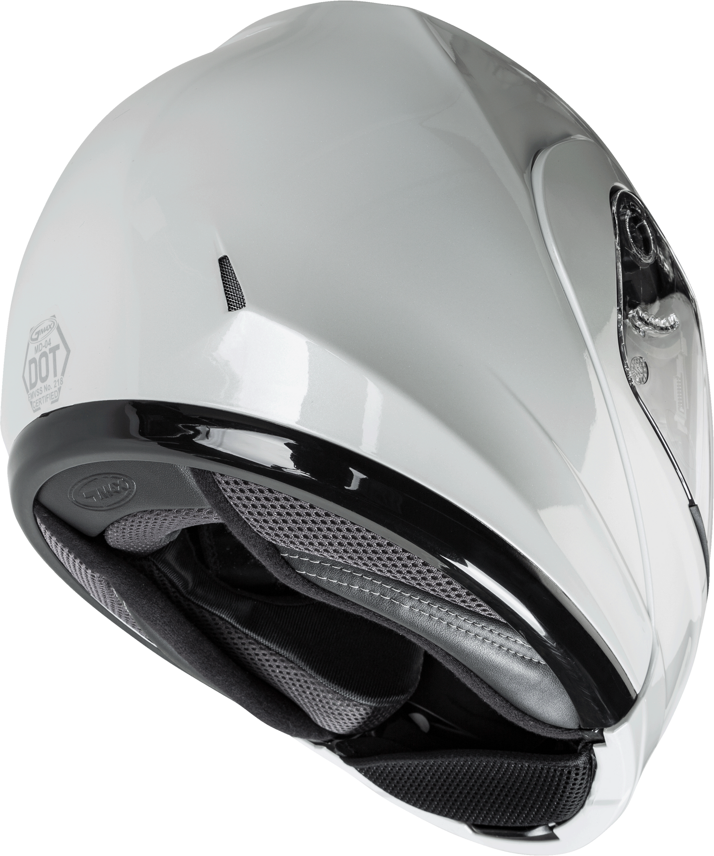 GMAX MD-04 Modular Helmet Pearl White X-Large - Lightweight Street Motorcycle Helmet with DOT Approval and Advanced Ventilation