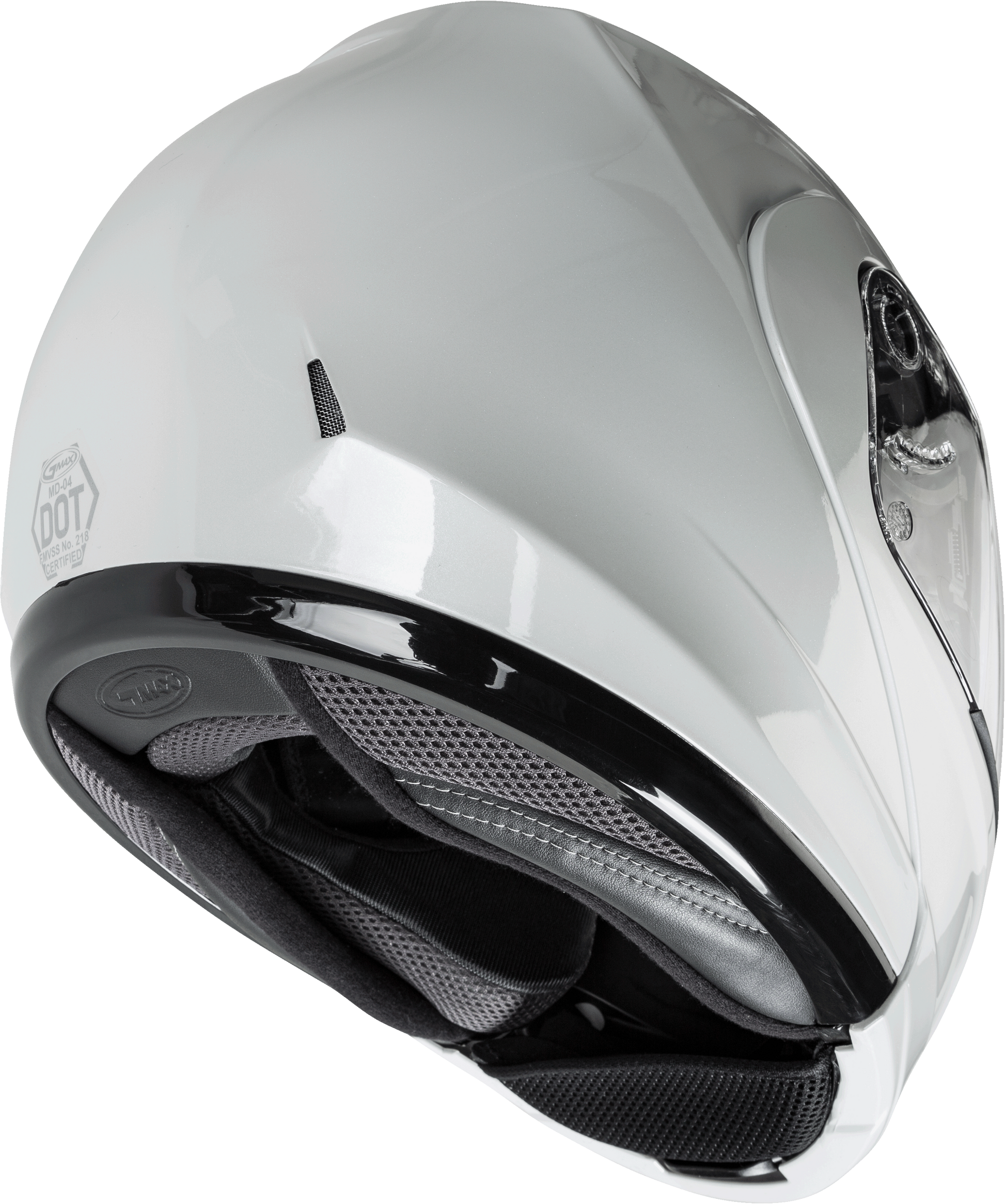 GMAX MD-04 Modular Helmet Pearl White - Lightweight Street Helmet with DOT Approval and Advanced Ventilation