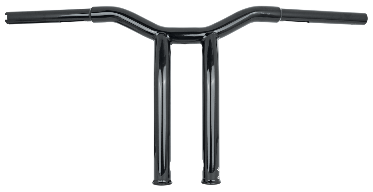 Burly Brand Dominator Raked Handlebars 12 Inch Black for Harley Davidson V-Twin Models