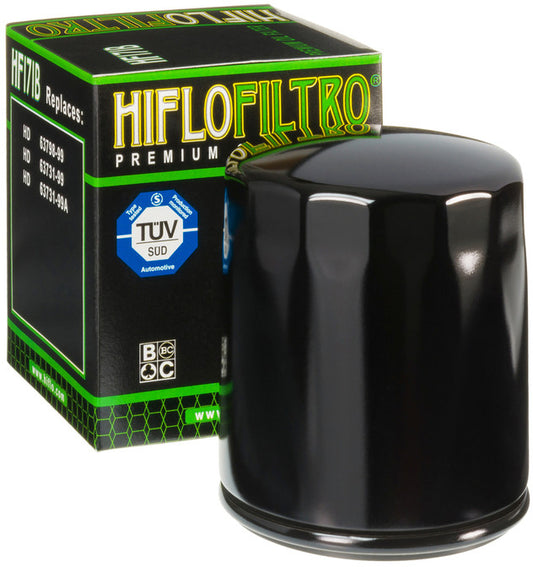 HIFLOFILTRO HF171B Oil Filter for Harley-Davidson V-Twin Models