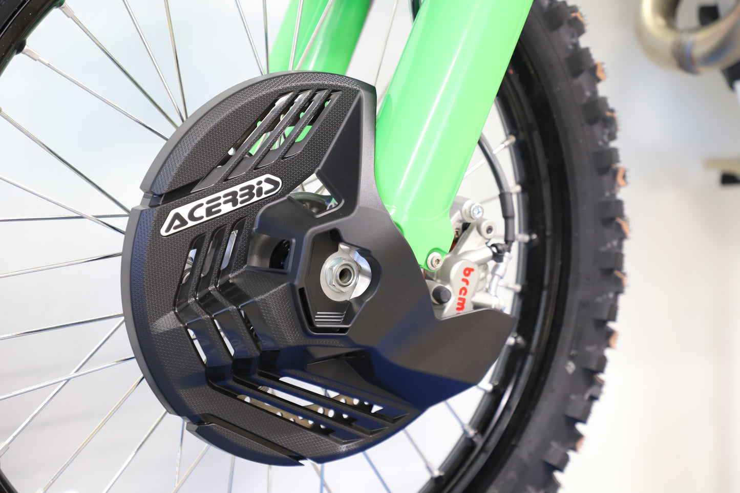 ACERBIS Linear Front Disc Cover for Yamaha, Honda, Kawasaki, Suzuki - Black (Part Number 2985050001)
