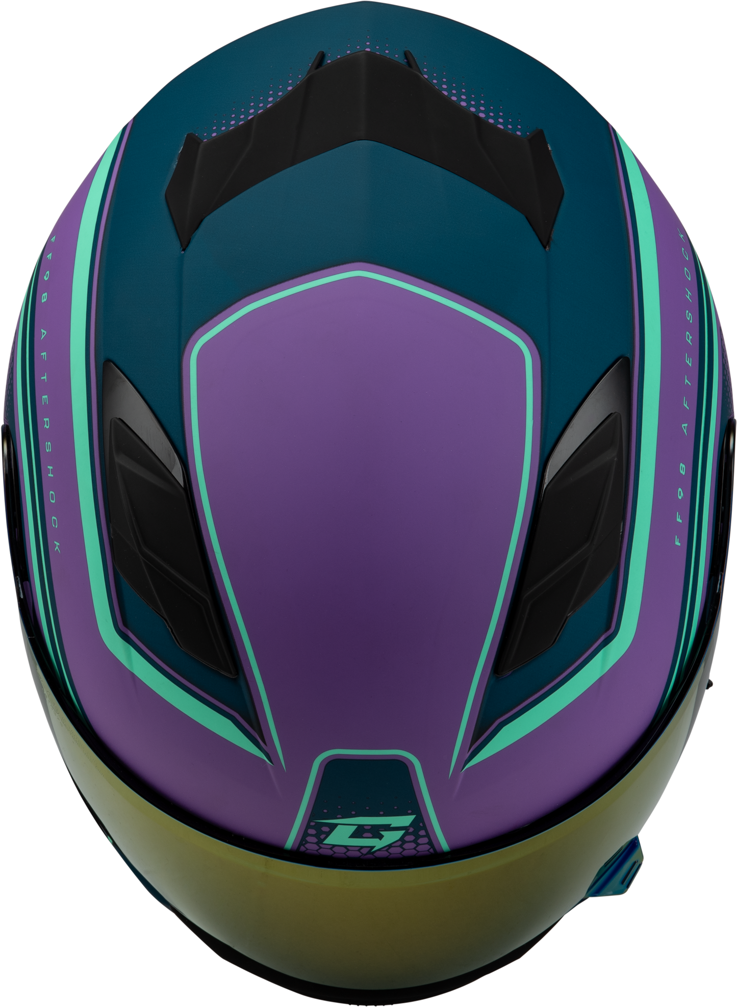 GMAX F19841017-DOT Aftershock Full-Face Helmet in Purple/Blue Matte - X-Large