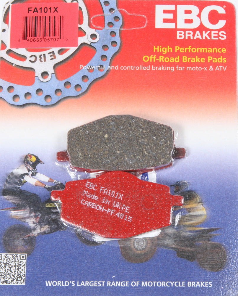 EBC Fa101X Carbon X Series Brake Pads for Yamaha TT-R225 and XT350