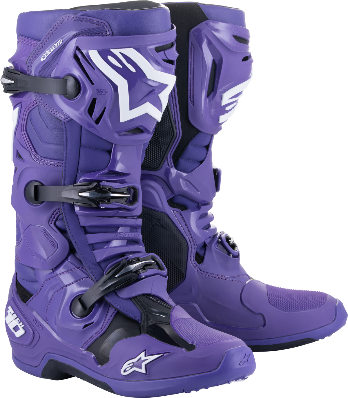 Alpinestars Tech 10 Offroad Motorcycle Boots Ultraviolet Black Size 7
