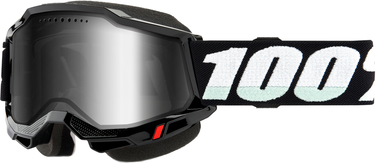 100-Percent Accuri 2 Snowmobile Goggle with Silver Mirror Lens