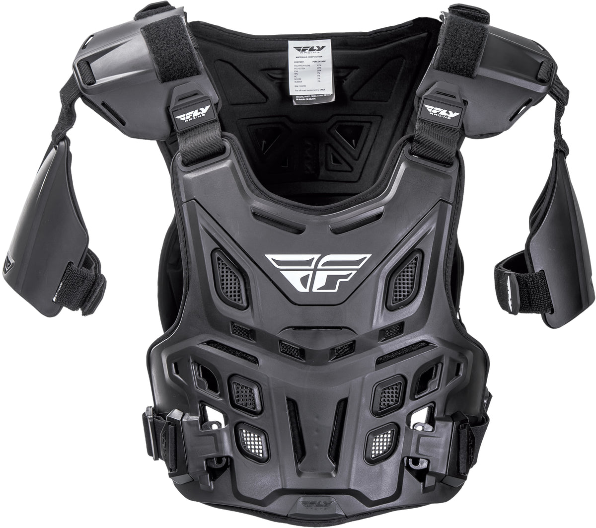 Fly Racing CE Revel Offroad Roost Guard Black – Chest Protection for Offroad Riding