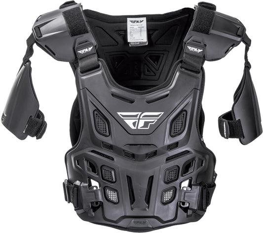 Fly Racing CE Revel Offroad Roost Guard Black – Chest Protection for Offroad Riding