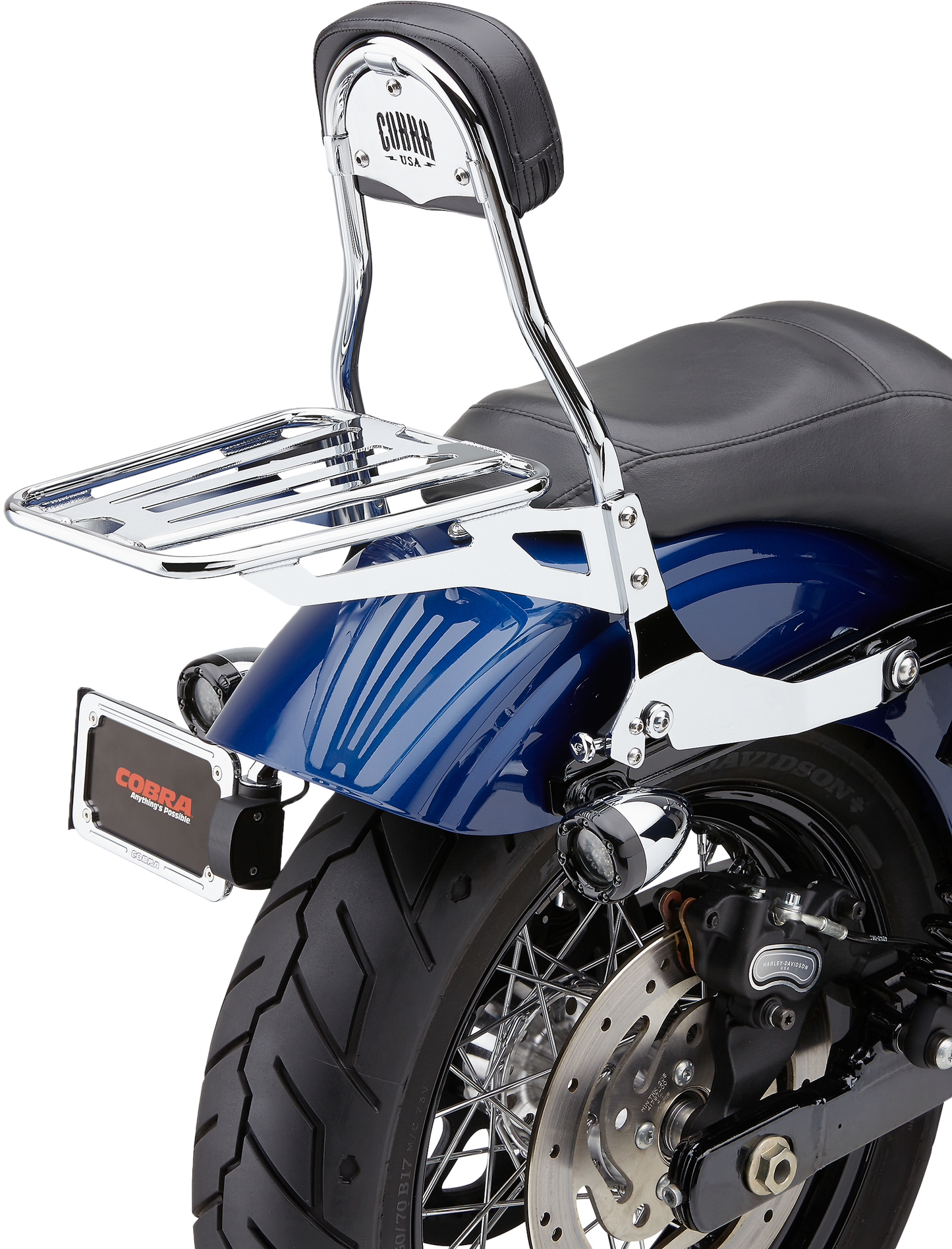 COBRA Detachable Round Backrest with Sissy Bar for Dyna 2006-2017