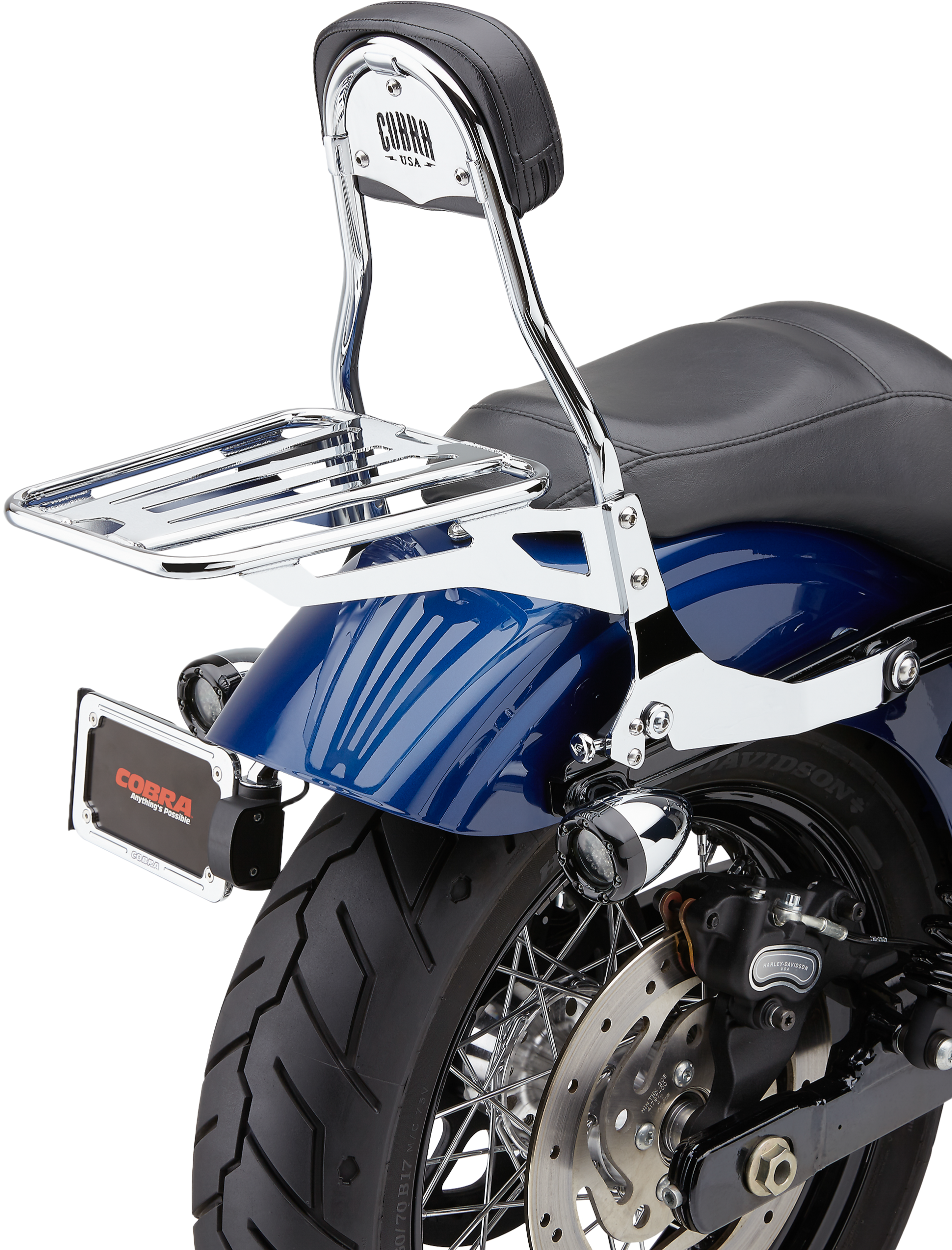 COBRA Detachable Round Backrest with Sissy Bar for Dyna 2006-2017