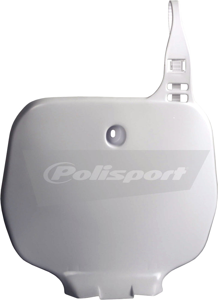 POLISPORT Front Number Plate for Yamaha YZ Models - Durable White Replacement Part