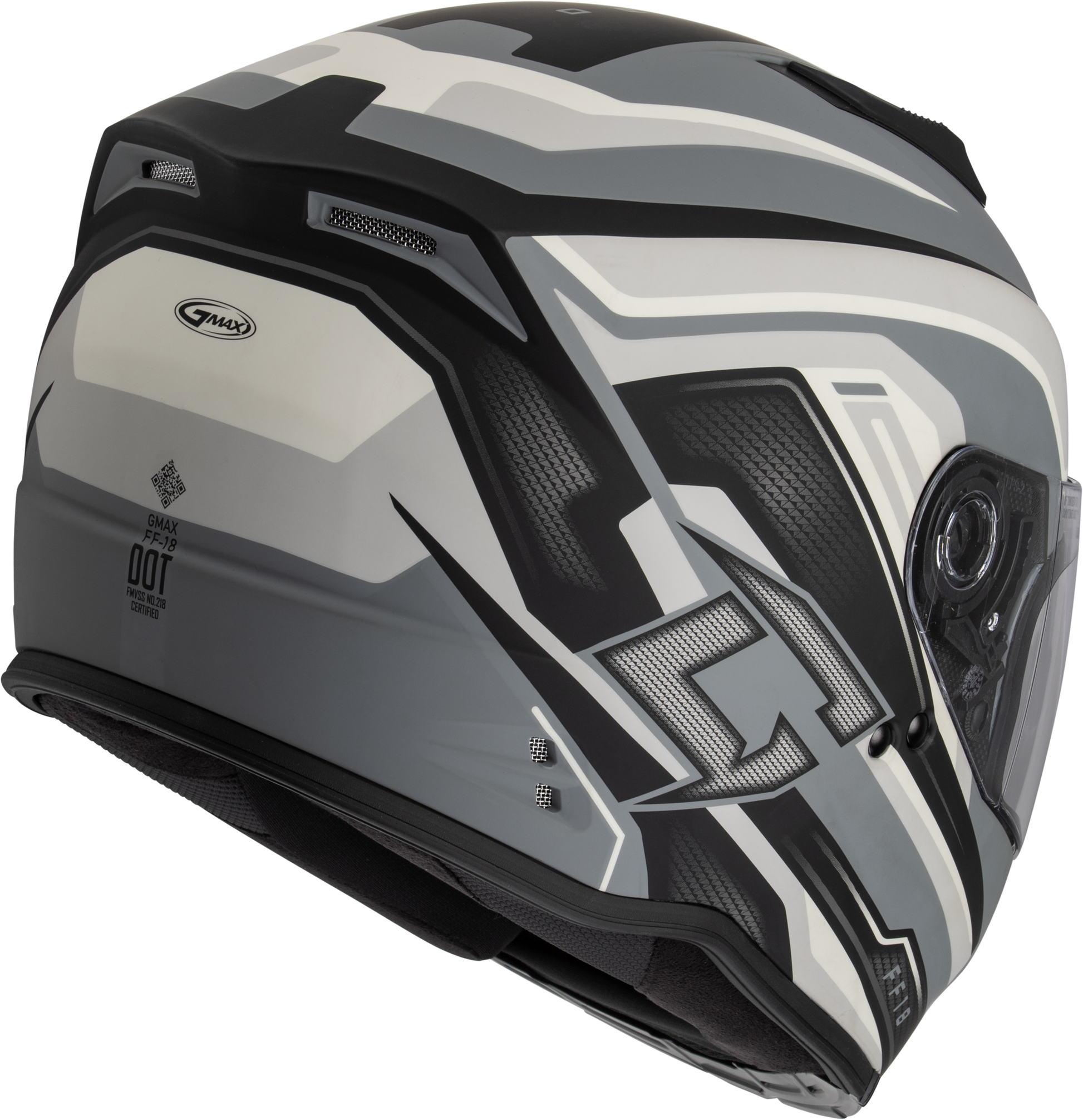 GMAX F1181813 Drift Full-Face Helmet Matte Grey/Silver/Black X-Small