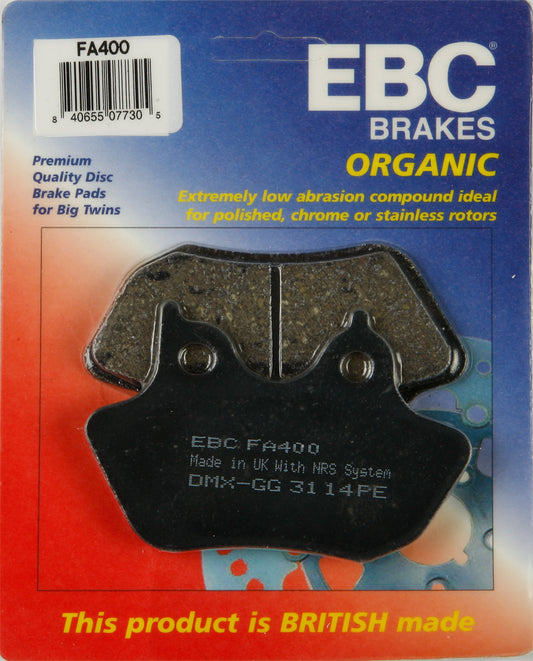EBC FA400 Organic Brake Pads for Harley-Davidson V-Twin Models