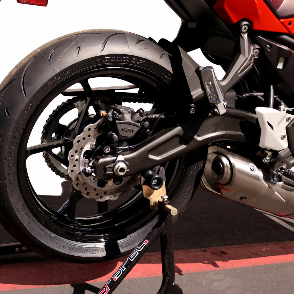Shogun Swingarm Sliders for Kawasaki Ninja 650 and Z650 - Black