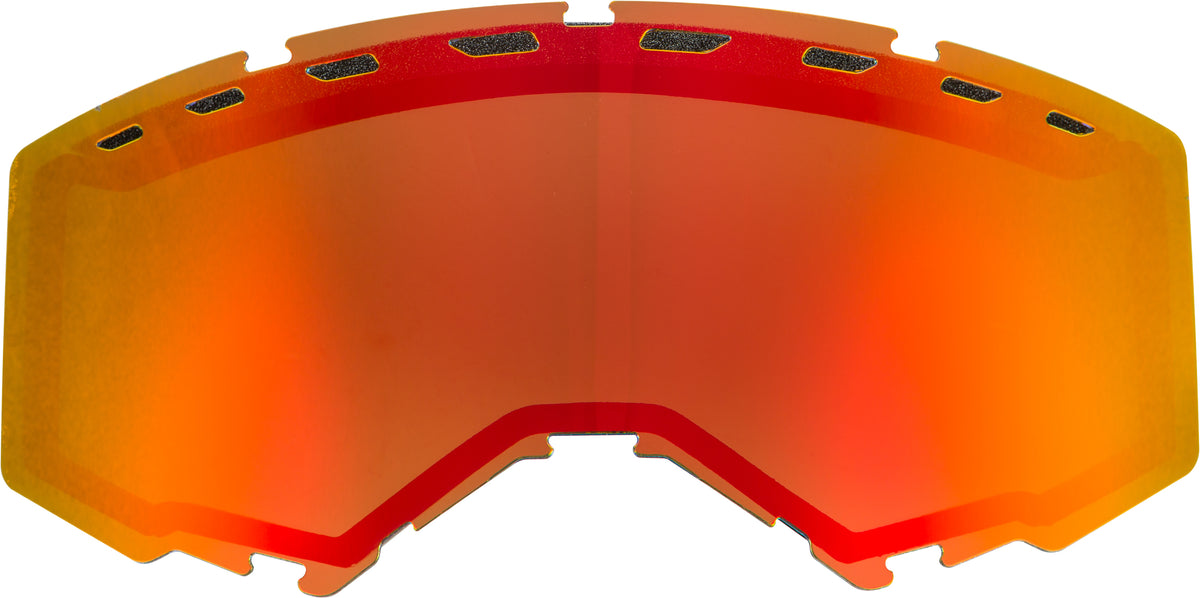 Fly Racing FLB-025 Dual Lens with Vents for Snow Goggles – Red Mirror