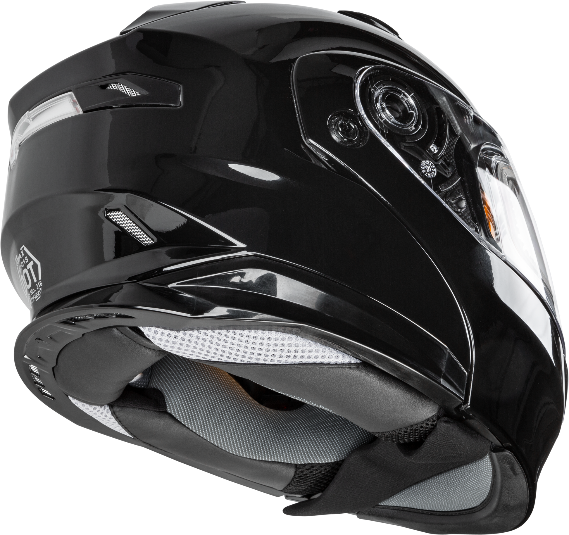 GMAX MD-01S Modular Snow Helmet Black Small with Quick Release Buckle and LED Light