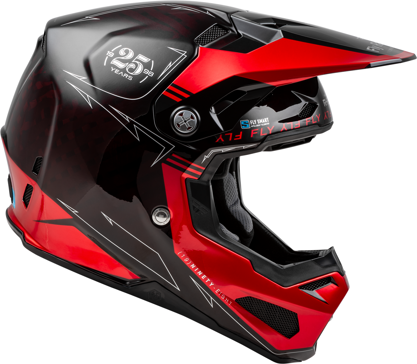 Fly Racing Formula S Carbon Legacy Helmet for Offroad - X-Small, Black/Red