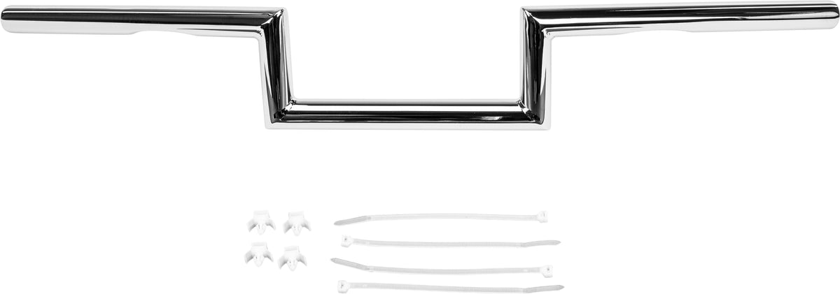 HardDrive 21-225 1-Inch Dimpled Chrome Z Bar Handlebars for Harley-Davidson FXSTC Softail Custom