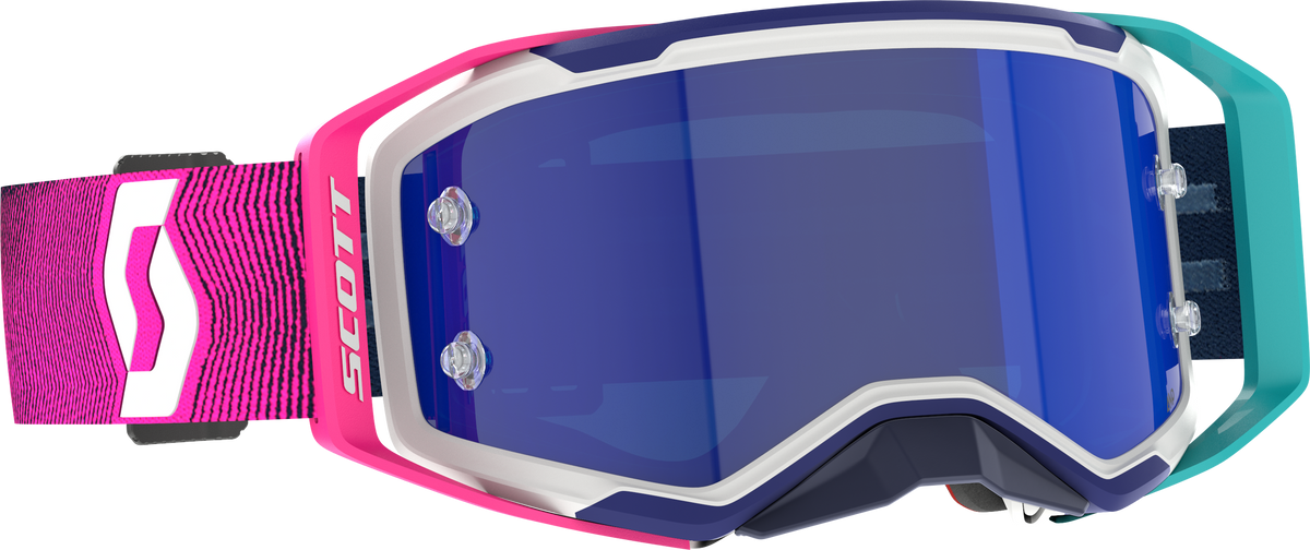 SCOTT Prospect 2.0 AMP Chrome Offroad Goggles – Stealth Blue and Radiant Pink
