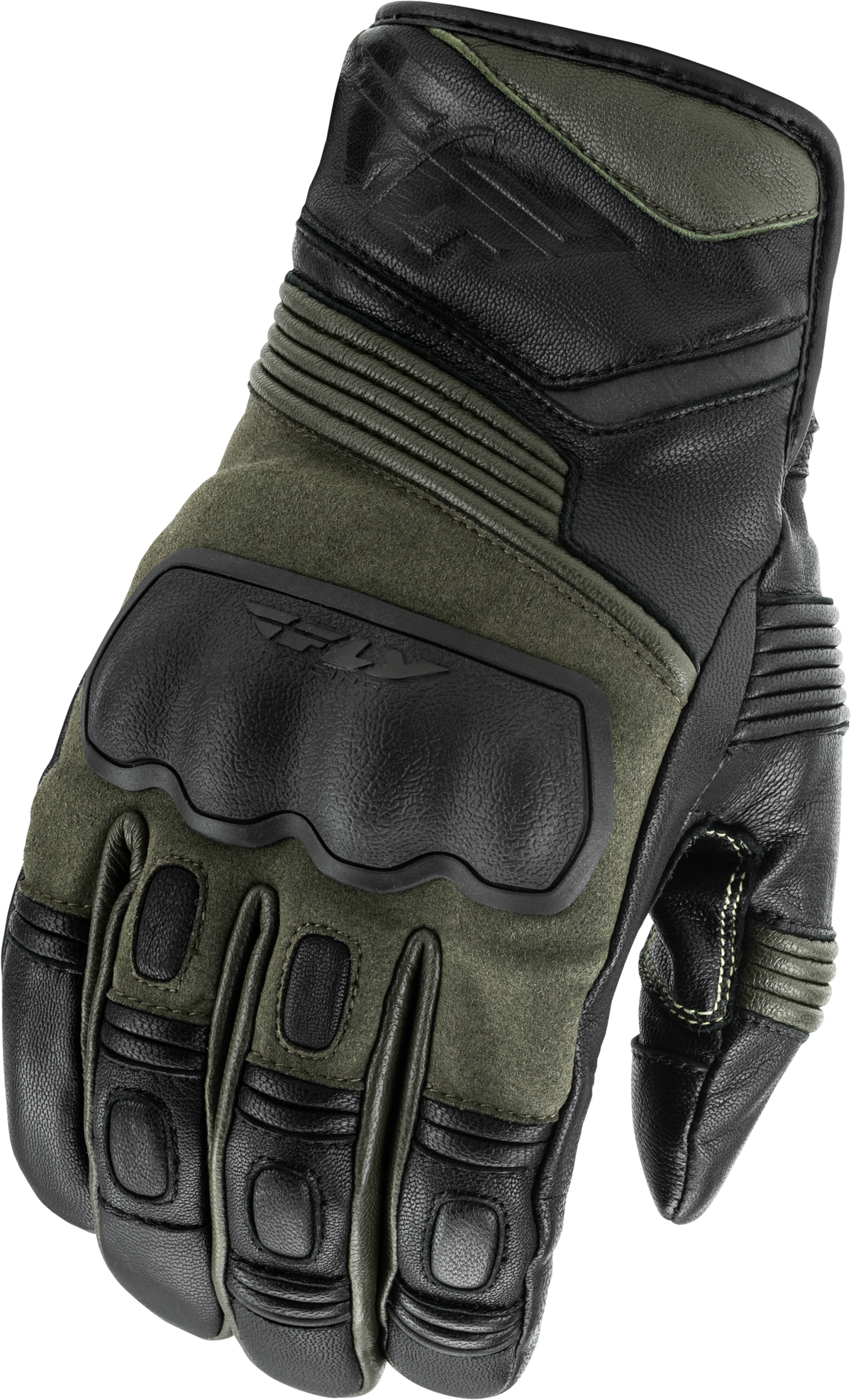 Fly Racing Surveyor Gloves in OD Green, Small – Midweight Street Gloves with Weatherproof Technology