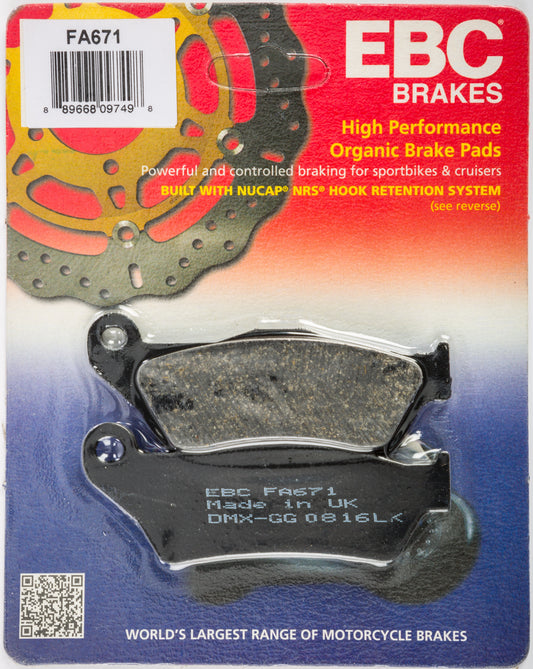 EBC Fa671 Organic Brake Pads for BMW K1200 Series Motorcycles