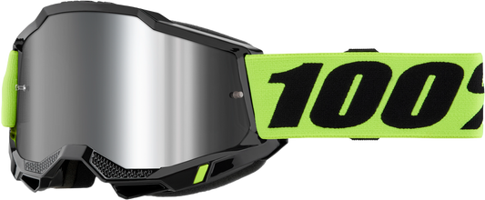 100-Percent Accuri 2 Goggle Neon Yellow with Mirror Silver Lens for Offroad Riding