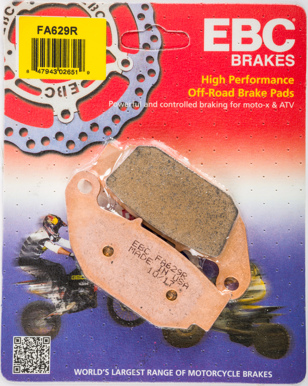 EBC Fa629r Sintered R Series Brake Pads for Honda CRF250L and MSX125 Grom
