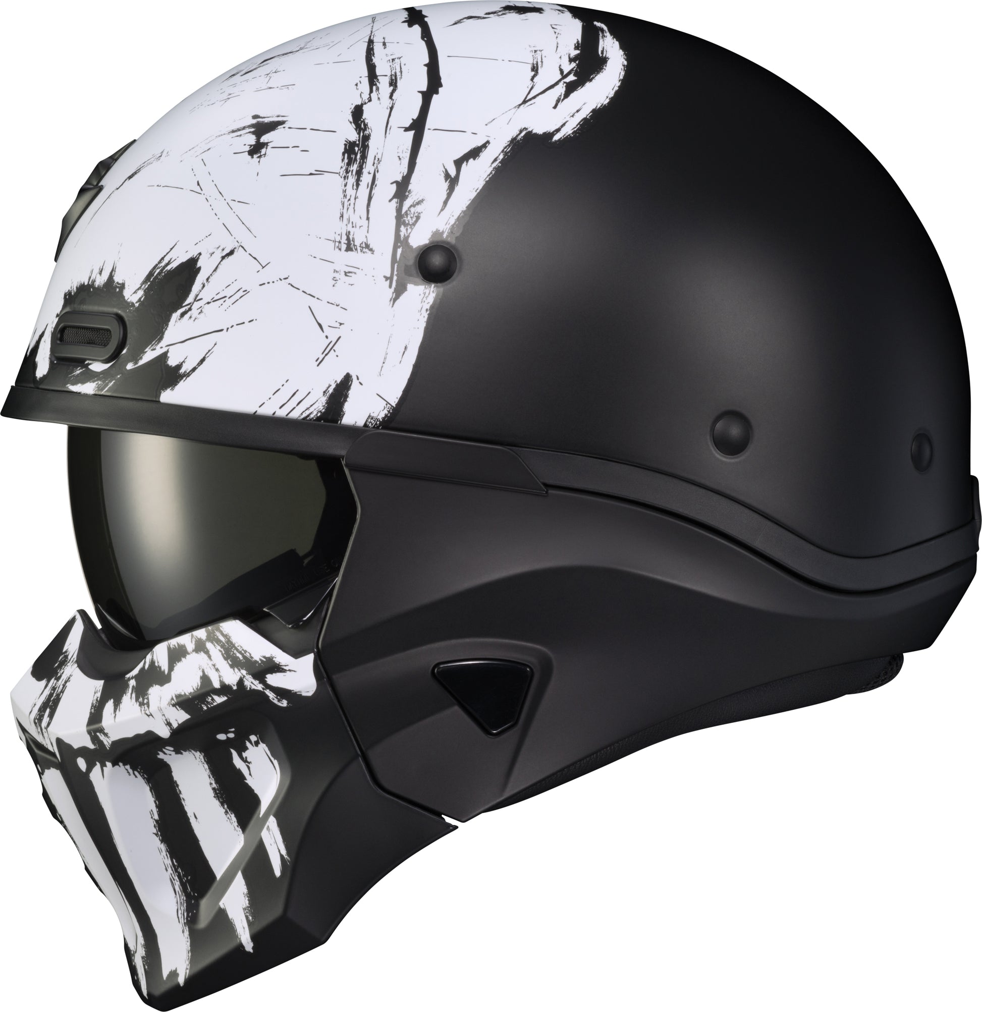 Scorpion EXO Covert X Open Face Helmet - Marauder Medium, Black