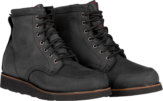 Highway 21 Journeyman Boots Black US 06 – Durable Waterproof Leather Work and Motorcycle Boots