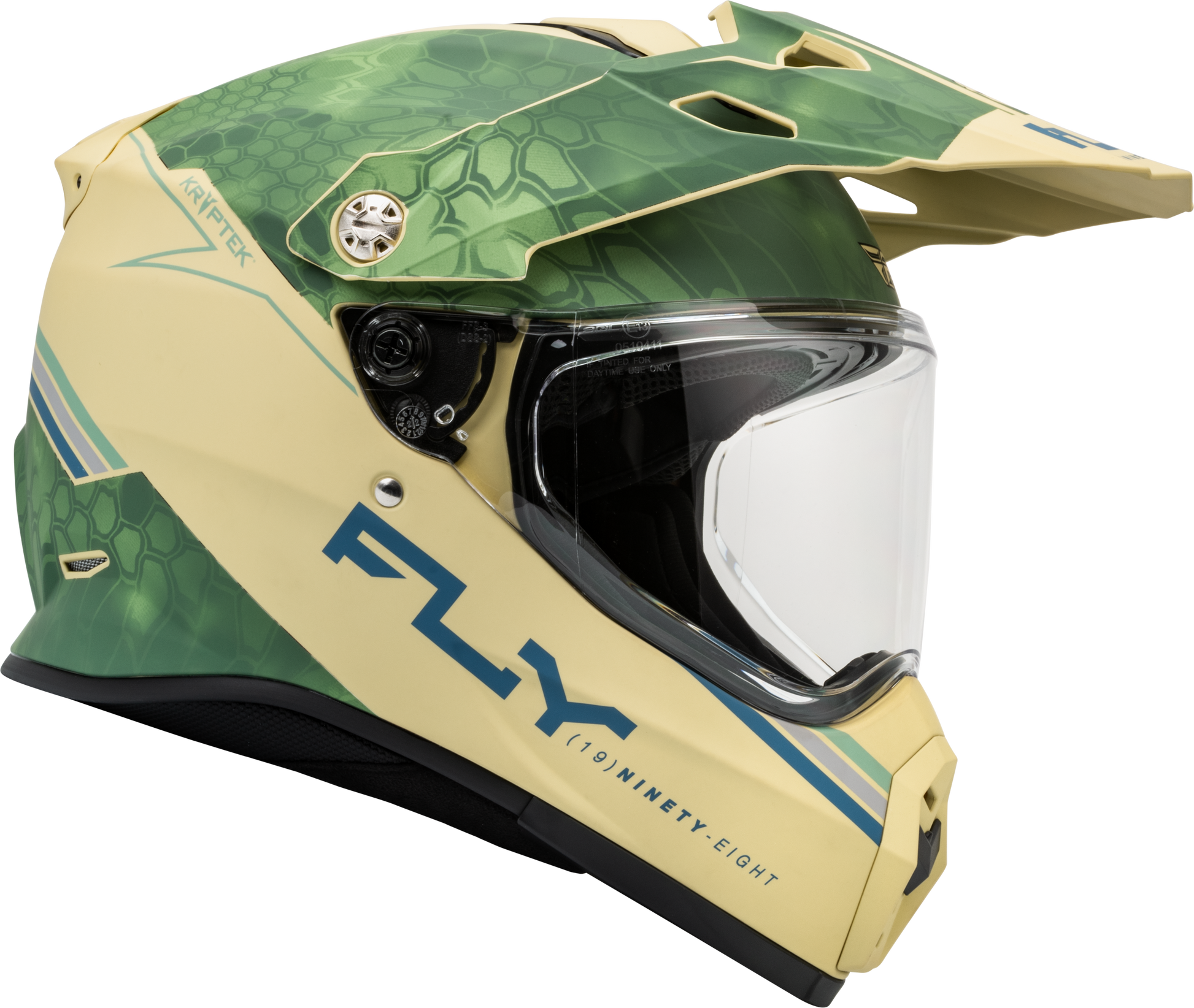 Fly Racing Trekker Kryptek Conceal Full-Face Helmet X-Large Matte Tan, Sage & Black