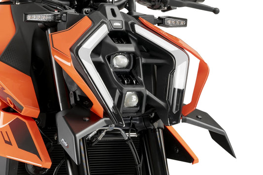 PUIG Downforce Front Spoiler for KTM - Matte Black, Part 22178J