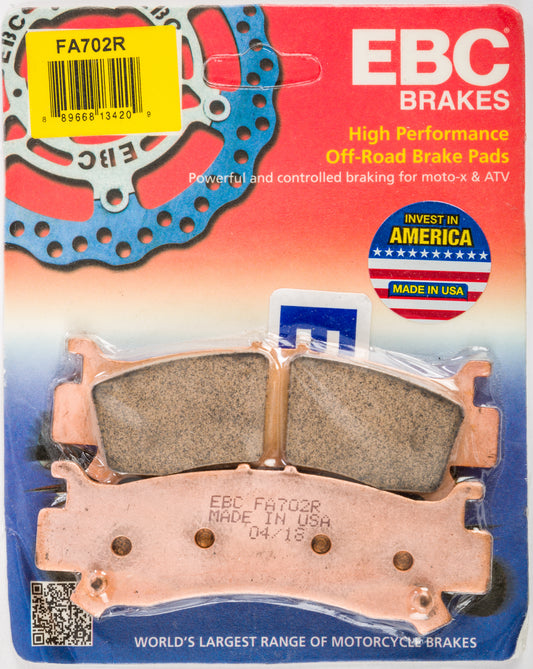 EBC Fa702R Sintered R Series Brake Pads for Honda Pioneer 1000 (2016-2018)