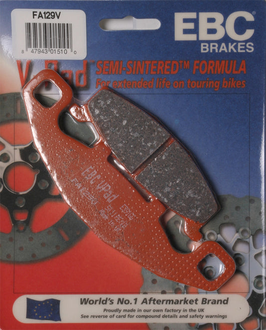 EBC Brakes V Series Semi-Sintered V-Pads for Cruiser/Big Twin Motorcycles – Part FA129V