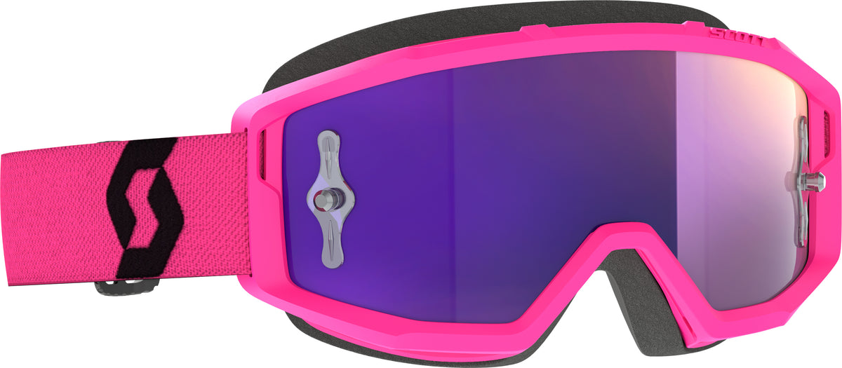 SCOTT Primal Goggle Pink/Black with Purple Chrome Lens – Offroad Eyewear for Medium to Small Faces