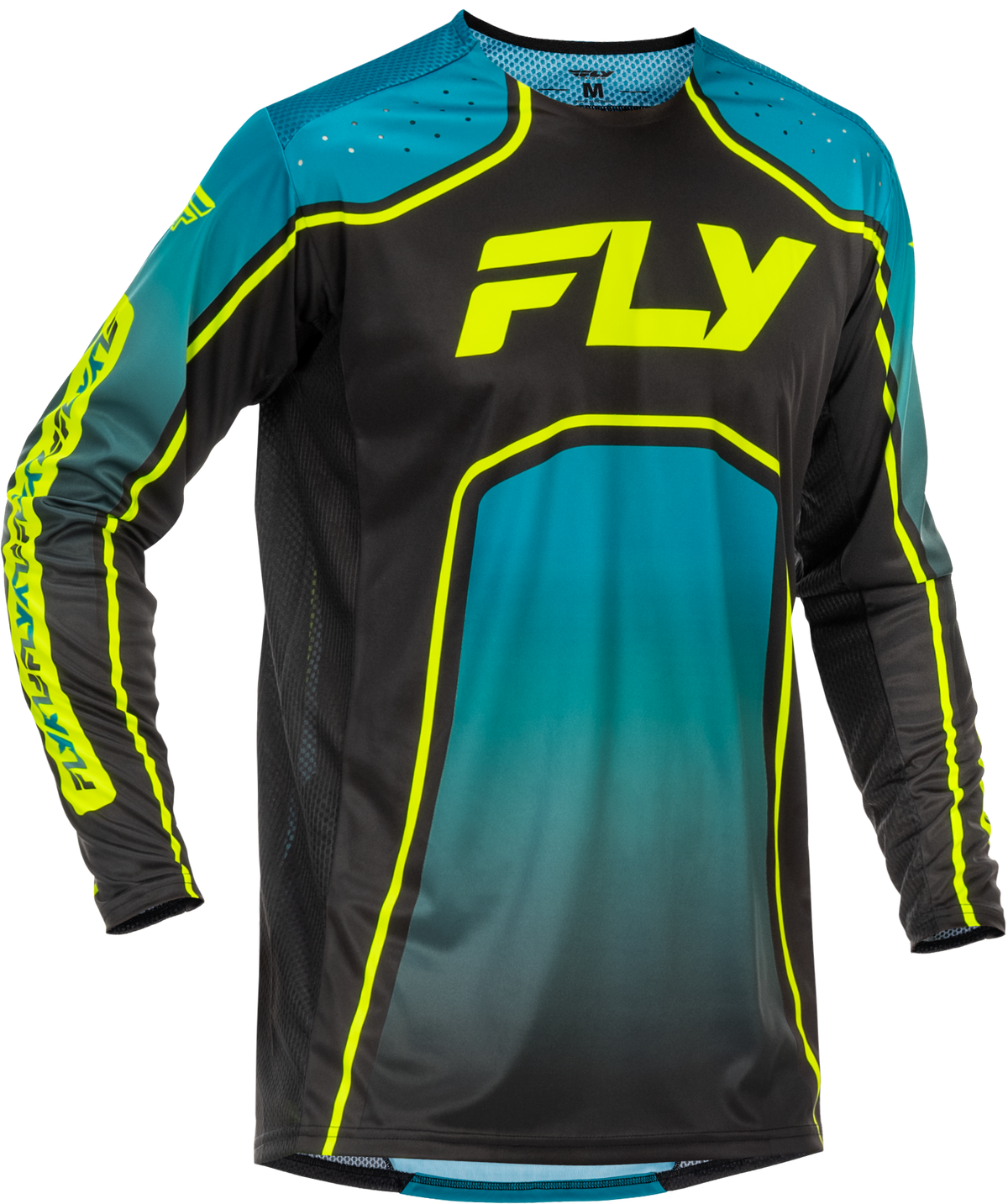 Fly Racing Rayce Bicycle Jersey Men’s Large Teal, Black & Lime