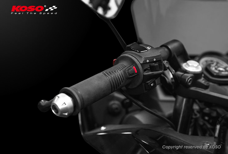 KOSO Artemis Heated Grips 1-Inch to 1-1/8-Inch (130mm) Pair for Street Motorcycles