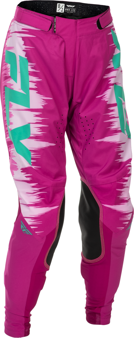 Fly Racing Women's Lite Offroad Pants Pink/Turquoise Size 0/02