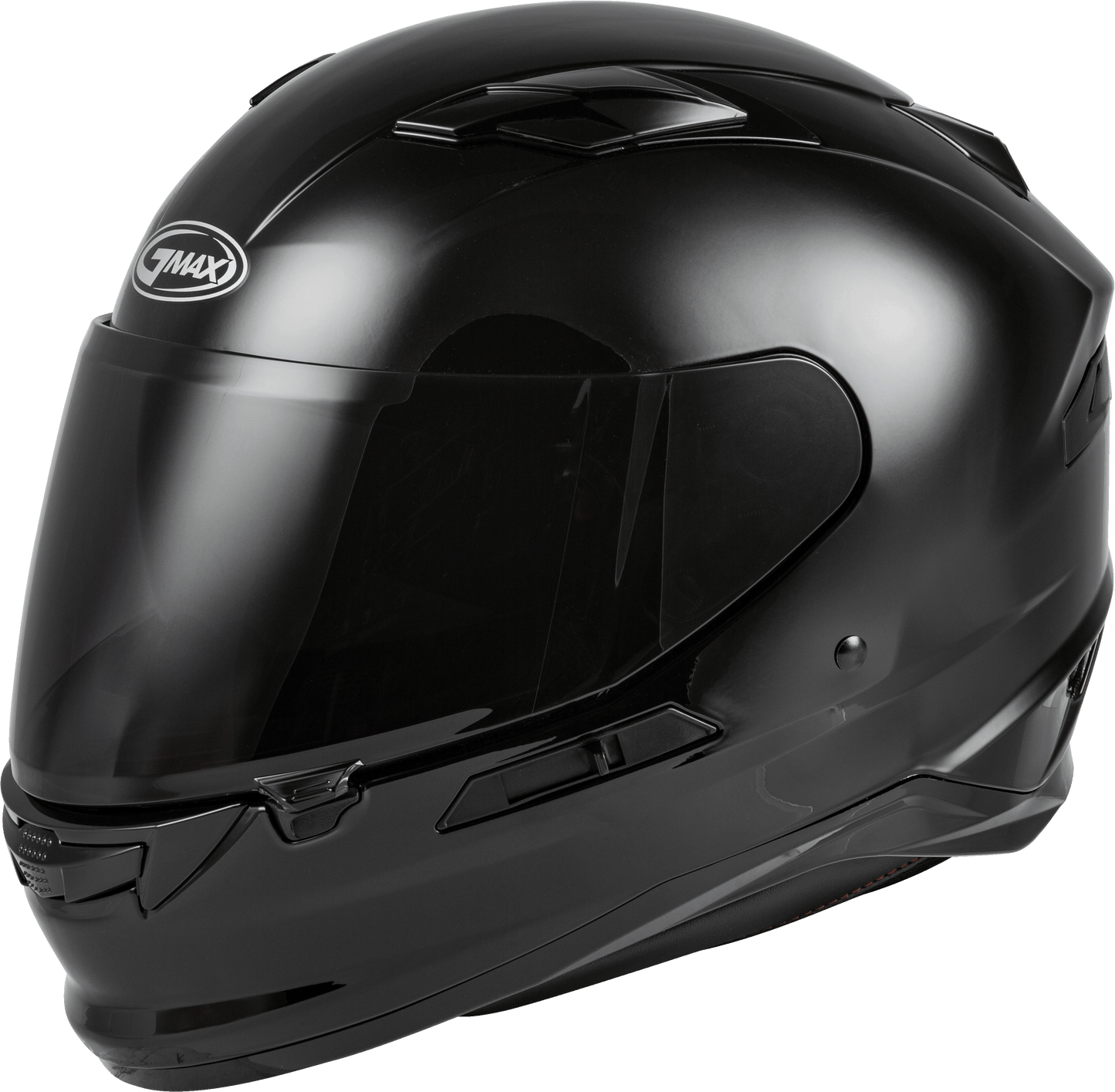 GMAX FF-98 Full Face Helmet in Black, Medium – Street Motorcycle Helmet with Integrated LED Rear Light and Quick-Release Shield