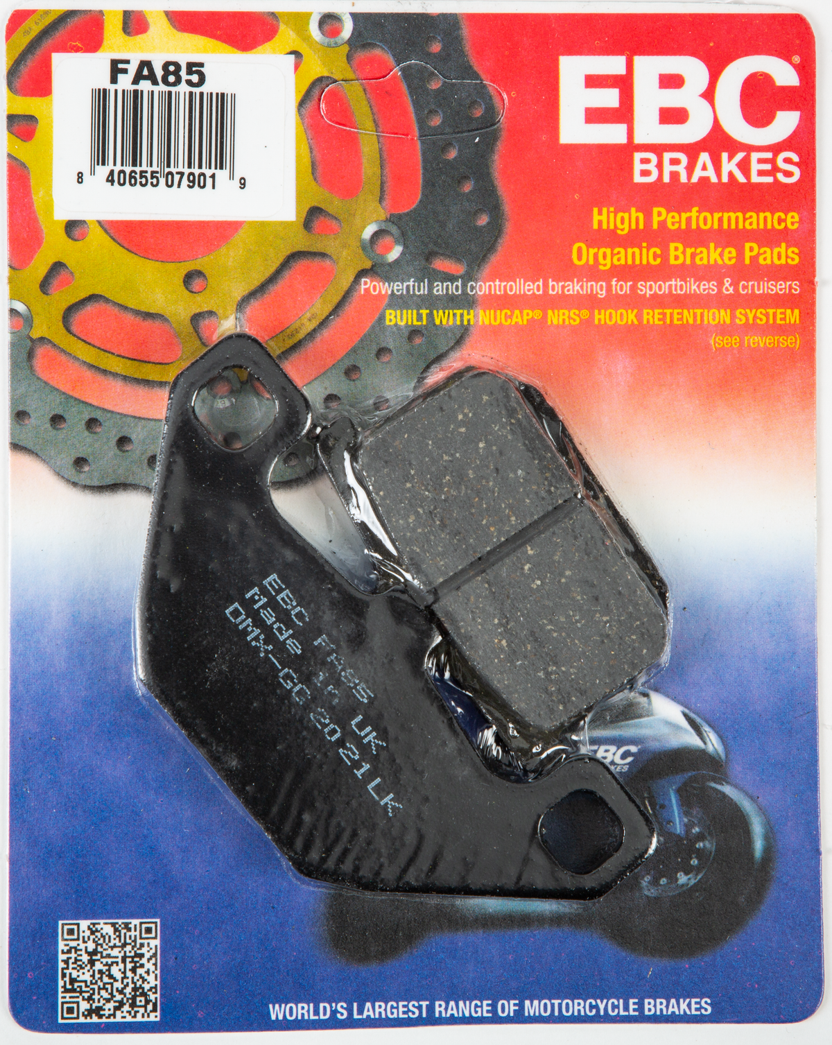 EBC Fa85 Organic Brake Pads for Kawasaki Ninja 250R and Vulcan 500 LTD