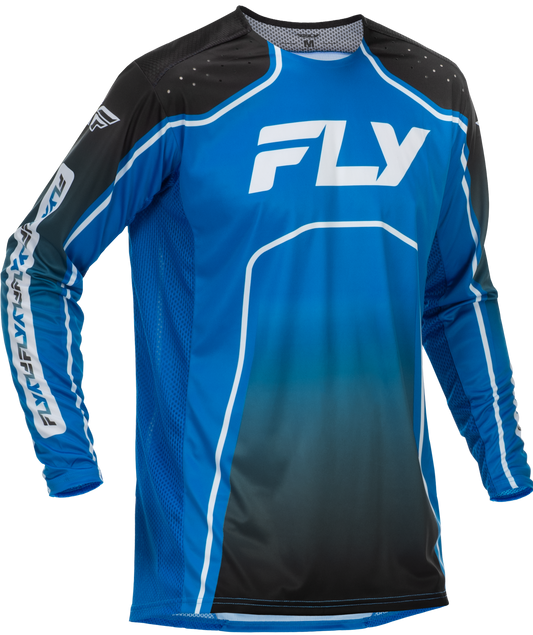 Fly Racing Rayce Bicycle Jersey for Men - Blue/Black/White, Size Small
